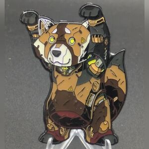 MechaSoul Red Panda Lunarity Limited Edition /55 Enamel Art Pin Clogtwo LE55